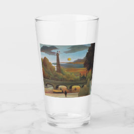 Seine & Eiffelturm im Sonnenuntergang (Paris, Fran Glas