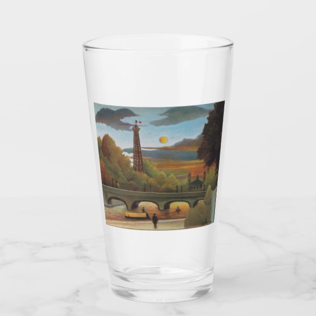 Seine & Eiffelturm im Sonnenuntergang (Paris, Fran Glas (Vorderseite)