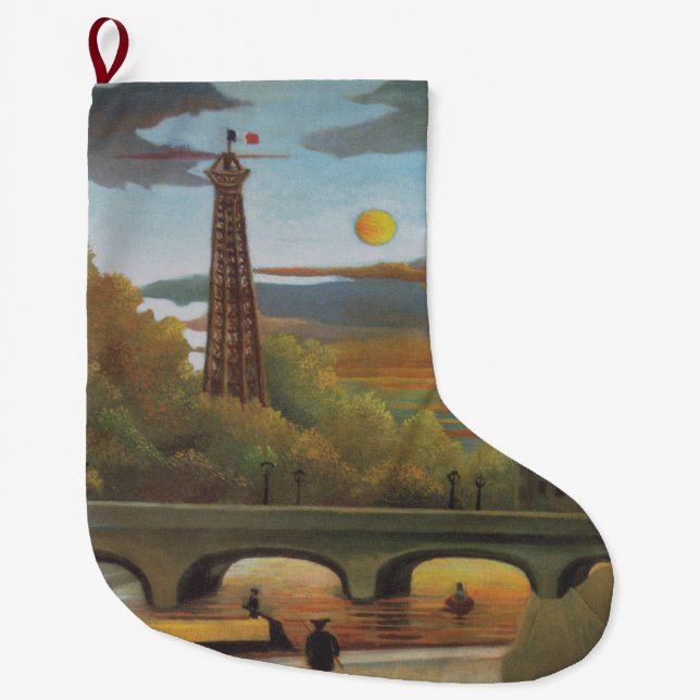 Seine & Eiffelturm im Sonnenuntergang (Paris, Fran Großer Weihnachtsstrumpf (Vorderseite)