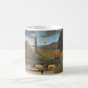 Seine & Eiffelturm im Sonnenuntergang (Paris, Fran Kaffeetasse