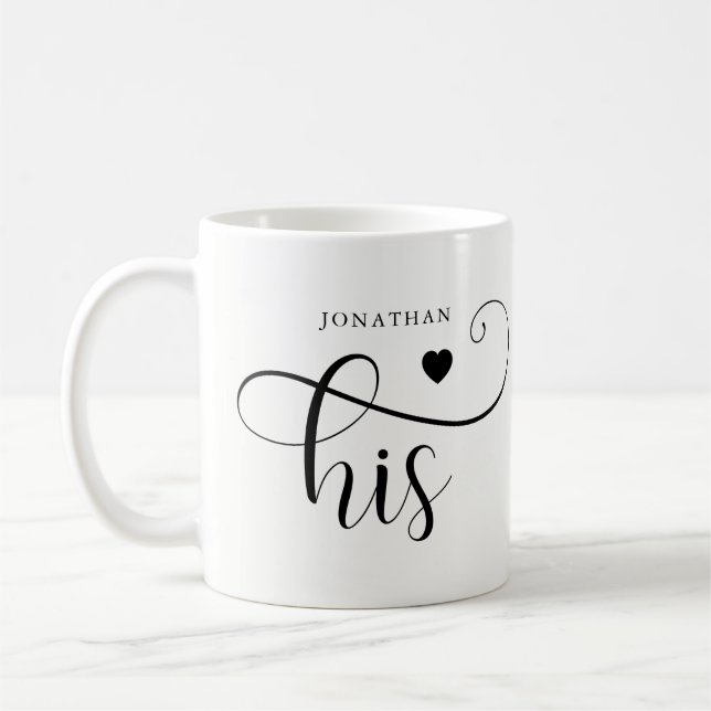 Seine | Elegante Typografie und Herz Kaffeetasse (Links)