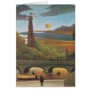 Seine et Tour Eiffel au coucher du soleil par Henr