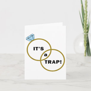 Seine Falle Funny Groom und Braut Hochzeit _1 Karte
