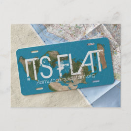 SEINE FLACHPLATTE | AzimuthalEquidistant.org Postkarte