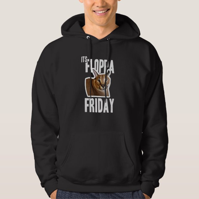 Seine Floppa Friday Meme Hoodie (Vorderseite)