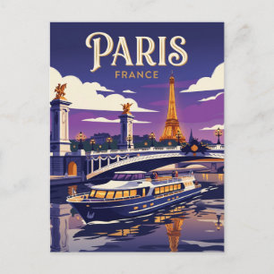 Seine Frankreich Postkarte