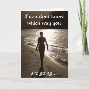 Seine Fußstapfen-Grußkarte Karte