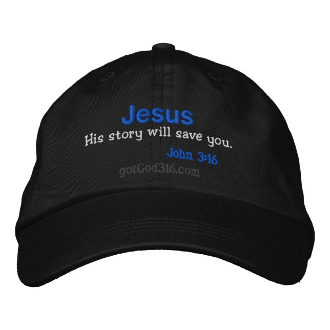 Seine Geschichte rette dir gotGod316.com Wool Bestickte Baseballkappe (Vorderseite)
