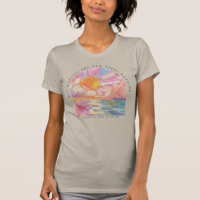 Seine Gnaden sind jeden Morgen Christlich neu T-Shirt (Vorderseite)