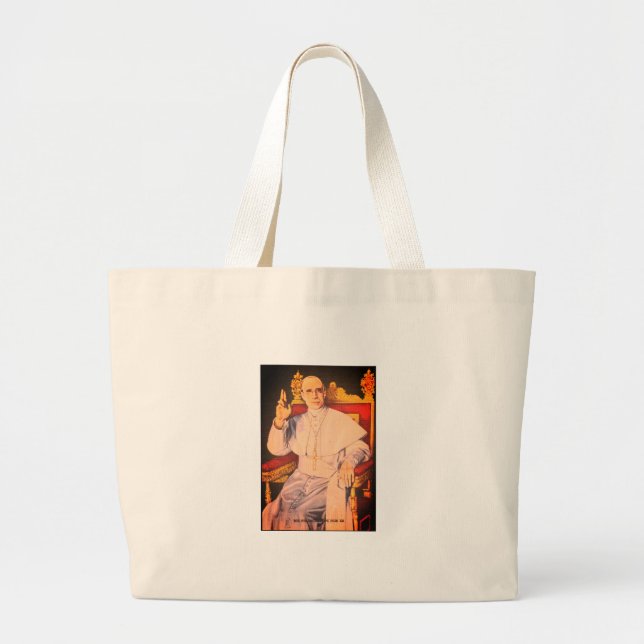 Seine Heiligkeit Papst Pius XII. - Katholische Kir Jumbo Stoffbeutel (Vorne)