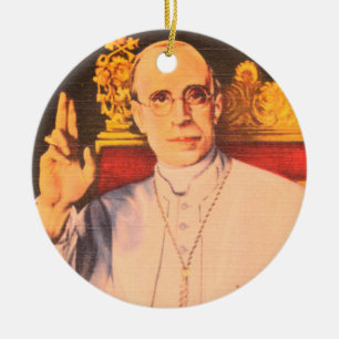 Seine Heiligkeit Papst Pius XII. - Katholische Kir Keramik Ornament