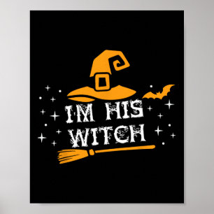 Seine Hexe passt Paare Halloween-Kostüm für C Poster