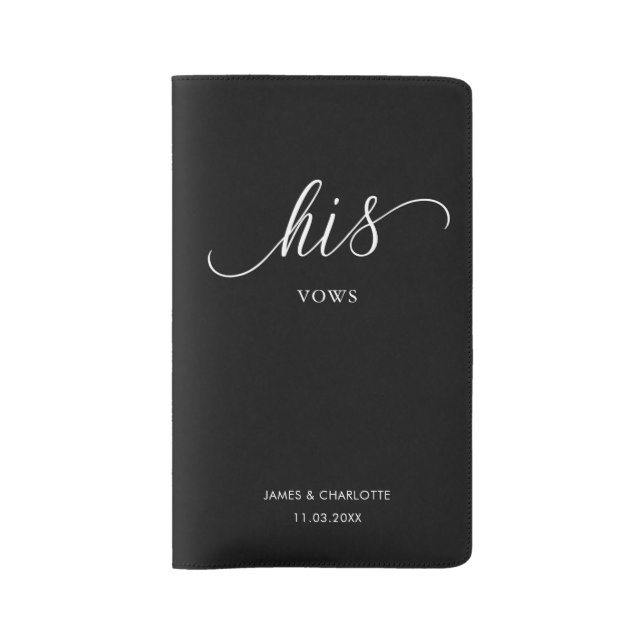 Seine Hochzeitsvows Buch Minimalistisches Skript-N (Vorderseite)