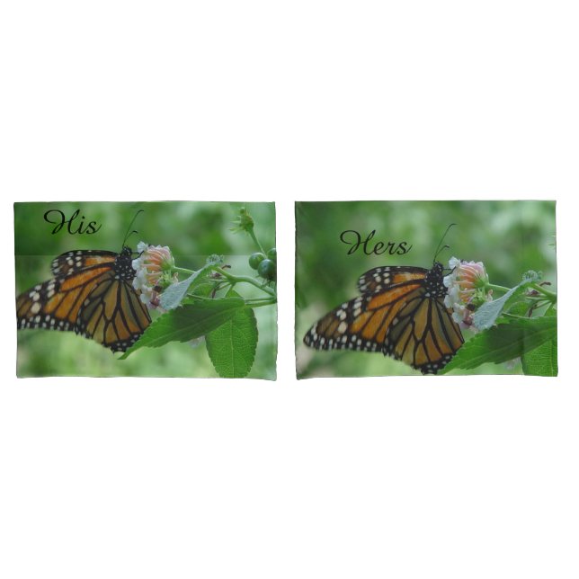 Seine Hüllen zur Monarchschmetterlingsflora Kissenbezug (Vorderseite-Set)