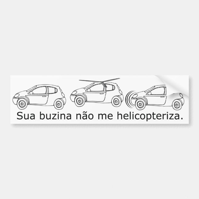 Seine Hupe nicht ich helicopteriza Autoaufkleber (Vorne)