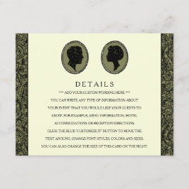 Seine & ihre Art Deco Silhouette Hochzeitskollekti Begleitkarte