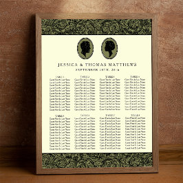 Seine & ihre Art Deco Silhouette Hochzeitskollekti Poster