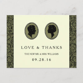Seine & ihre Art Deco Silhouette Hochzeitskollekti Postkarte