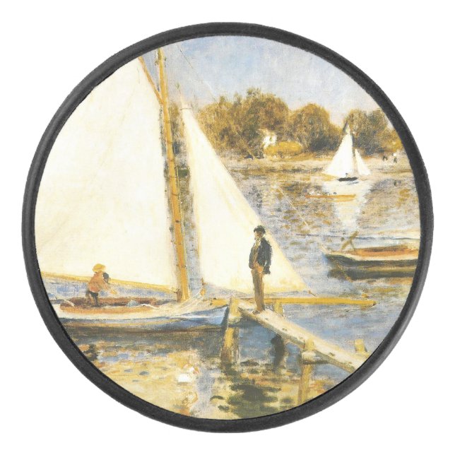 Seine in Argenteuil Auguste Renoir Eishockey Puck (Vorderseite)
