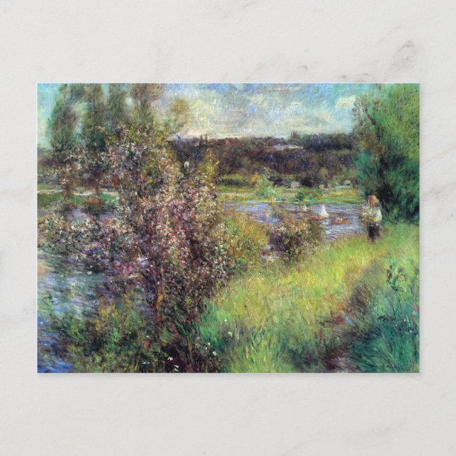 Seine in Chatou von Pierre Renoir Postkarte (Vorderseite)