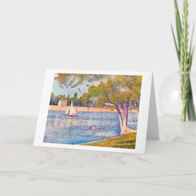 Seine in La Grande Jatte, Seurat Karte (Vorderseite)