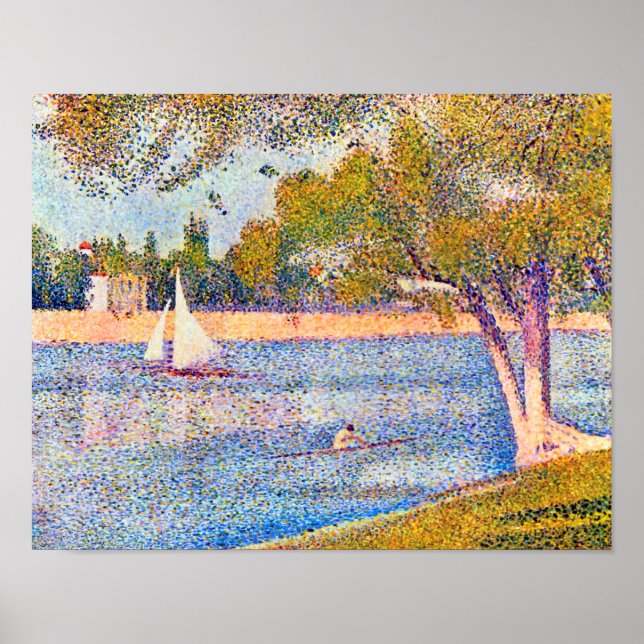 Seine in La Grande Jatte, Seurat Poster (Vorne)