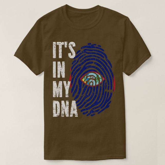 SEINE IN MEINER DNA Guam Flag Männer Frauen Kinder T-Shirt (Design vorne)