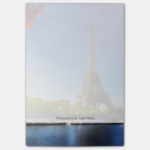 Seine in Paris mit Eiffelturm im Herbst Post-it Klebezettel