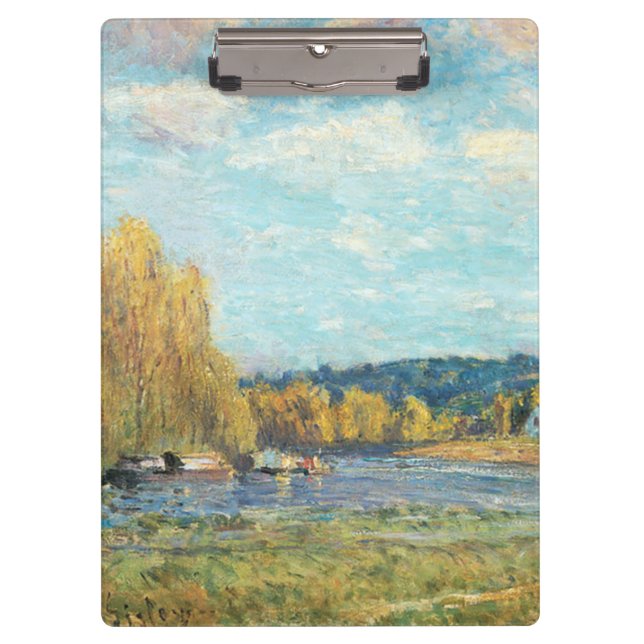 Seine in Saint-Cloud Alfred Sisley Klemmbrett (Vorderseite)