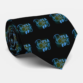 Seine jungen Blue Black Baby Footprints von Neck T Krawatte