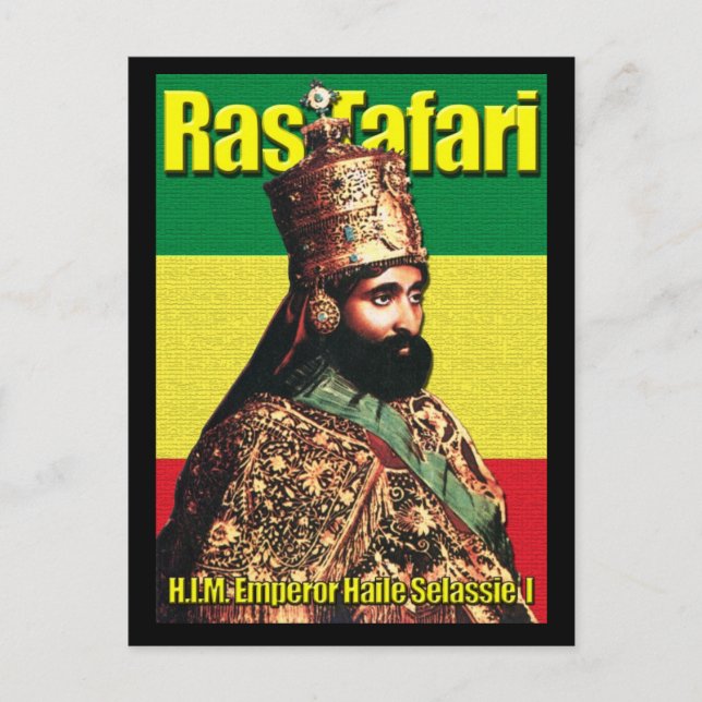 Seine Kaiserin Haile Selassie I Postkarte (Vorderseite)