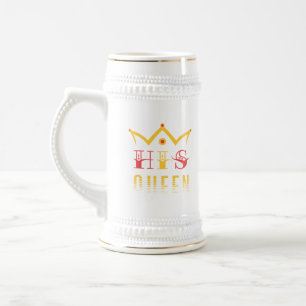 Seine Königin Bierglas