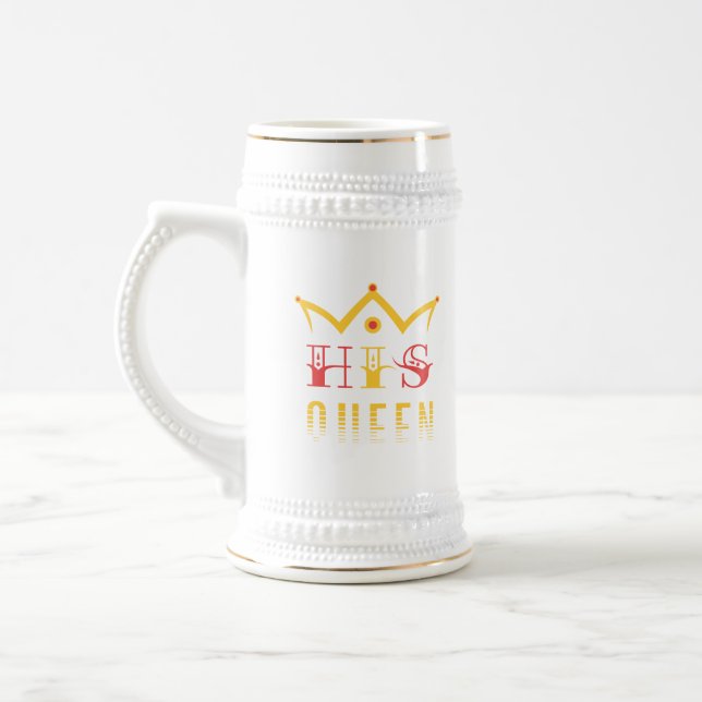 Seine Königin Bierglas (Links)