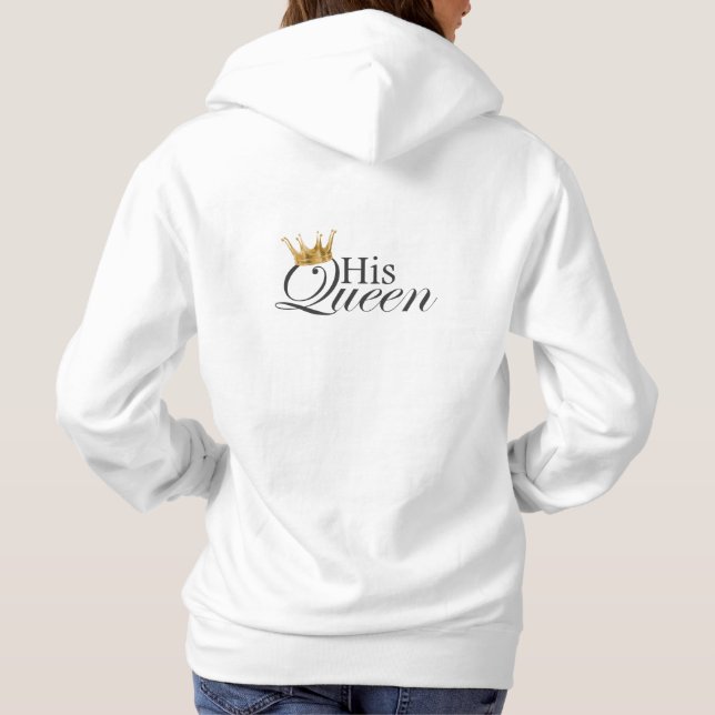 Seine Königin, Q auf vorderer Tasche Hoodie (Rückseite)