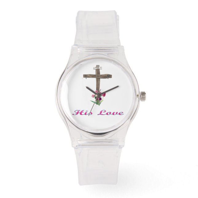 Seine Liebe christliche Armbanduhr (Vorderseite)