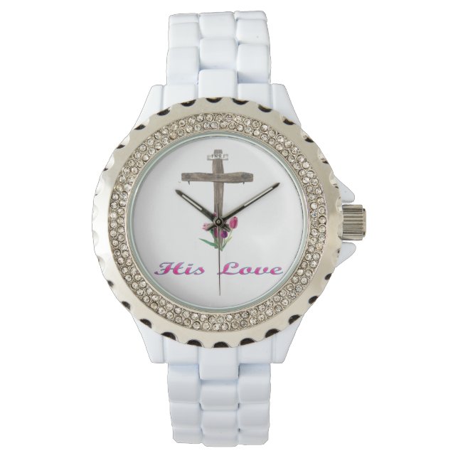 Seine Liebe christliche Armbanduhr (Vorderseite)
