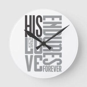 Seine Liebe hält für immer aus Runde Wanduhr