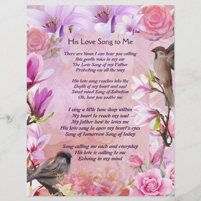 Seine Liebe Song zu mir Floralfarben (Vorderseite)