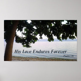 Seine Liebe währt ewig Psalm 136  Poster