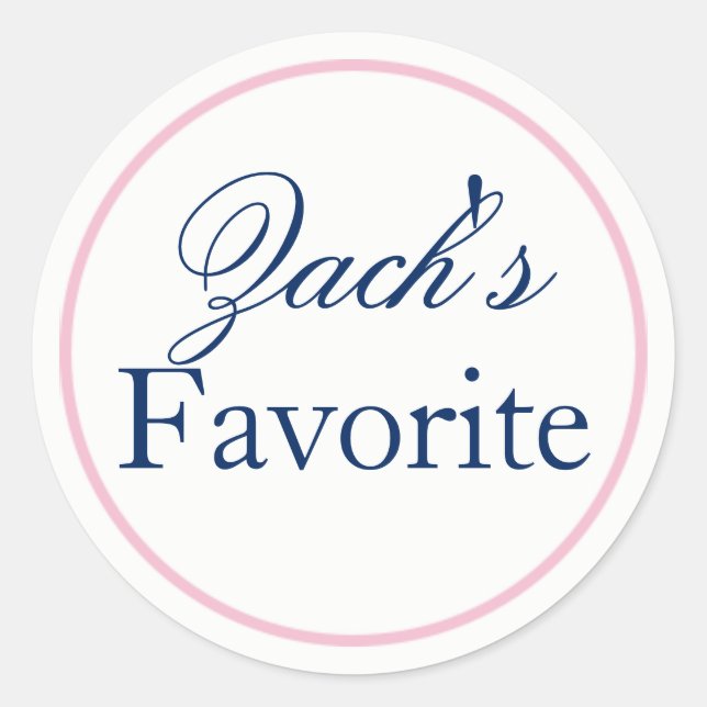 Seine Lieblings-Groom-Hochzeitsticker Rosa/Navy Runder Aufkleber (Vorderseite)