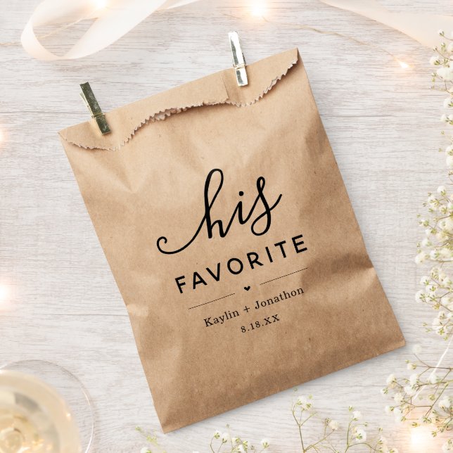 "Seine Lieblings-Hochzeitsreise"-Brautparty-Verlob Geschenktütchen (Ausgeschnitten)