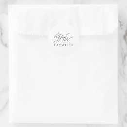 Seine liebste Gastgeschenk Hochzeit Moderne Kallig Runder Aufkleber