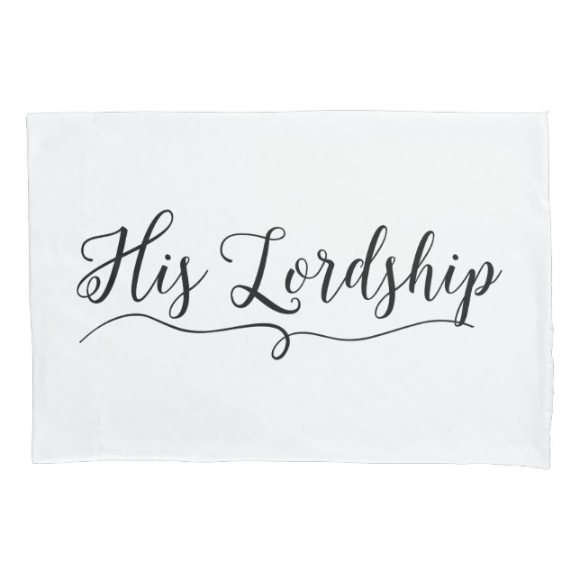 "SEINE LORDSHIP" KISSENBEZUG (Vorderseite)