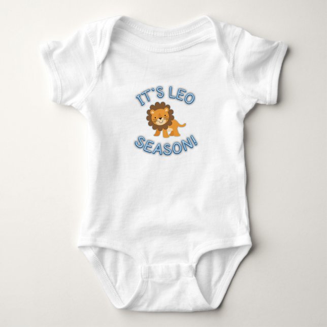 Seine Löwe-Jahreszeit! Baby-Bodysuit (blau) Baby Strampler (Vorderseite)