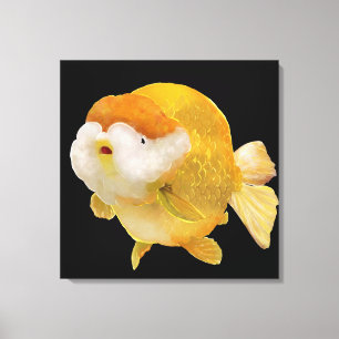Seine Majestät Golden Ranchu Goldfisch Leinwanddruck
