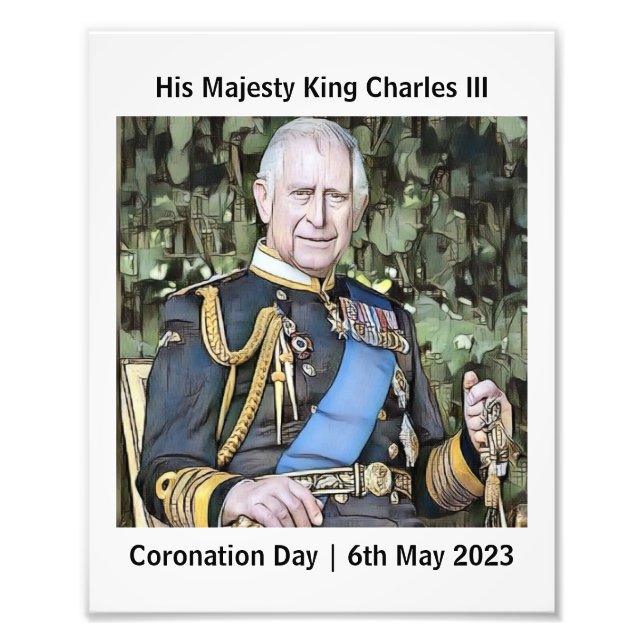 Seine Majestät König Karl III. Fotodruck (Vorne)