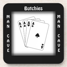 Seine Mann-Höhlen-Quadrat-Untersetzer Getränkeuntersetzer