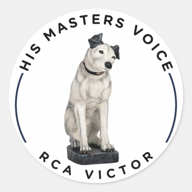 Seine Master-Stimme RCA Victor Runder Aufkleber (Vorderseite)