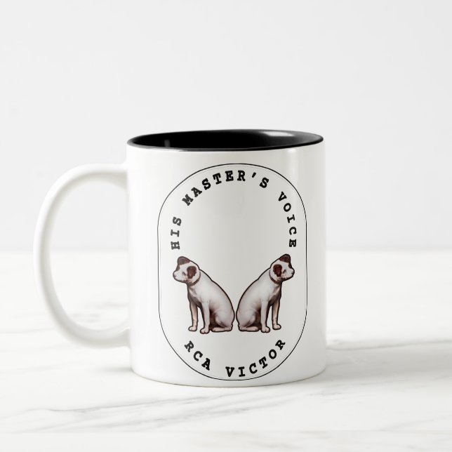 Seine Master-Stimme RCA Victor Zweifarbige Tasse (Links)
