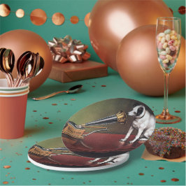 Seine Meisterstimme Vintag Pappteller